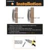 JIASENBAO Brushed Nickel Cabinet Cup Pulls 3" Hole Center 2
