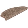 Kettelservice-Metzker Emphoria Stair Mat, Semicircular Light Brown, Shaggy Stair Mat,