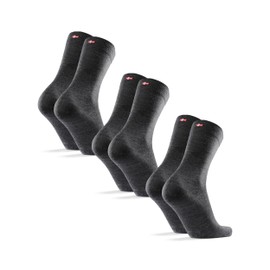 DANISH ENDURANCE Merino Wool Dress Socks, Breathable & Sweat-Wicking, Thermal Socks, Women & Mens Crew Socks, 3 or 5-Pack, Grey, Medium
