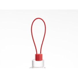 ZGSJ Steel Cable Rope Lock,Cabinet Handle Padlock 15 Inch Cable Lock,Suitable for Lockers File Cabinets Wardrobes Small Fences, Refrigerator Door Small Sheds Pet Door (Red)