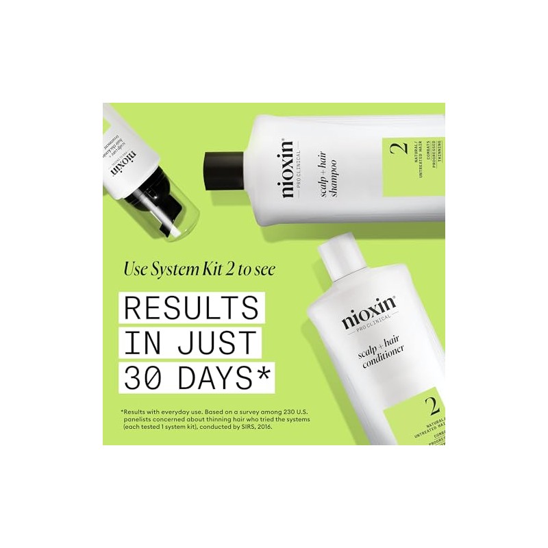 Nioxin Cleanser Shampoo System 2 for Fine Hair with Progressed