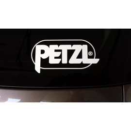 Atlanta Vinyl Petzl Rock Climbing Climber Vinyl Decal Sticker Mountain Climb Car Laptop Truck - White