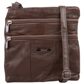 Ladies/Womens Soft Nappa Leather Cross Body/Shoulder Bag - Brown
