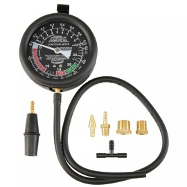 PITTSBURGH AUTOMOTIVE ENGINE VACUUM FUEL PUMP GAUGE TEST KIT SET CASE BRASS ADAPTERS NEW