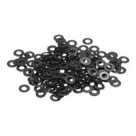 sourcing map 200 Pcs M3.5 Black Flat Washers, 8mm Outer Diameter, 304 Stainless Steel Metal Washer for Screws Bolts