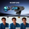 4K Webcam for PC, 8MP USB Webcam with Dual Noise-reducing