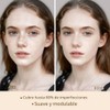 UCANBE Base de maquillaje y corrector 2 en 1, cobertura total con acabado mate para piel normal, mixta y grasa, fórmula resistente al agua con ácido h