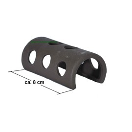 Shrimp Crayfish Hideout, 8 cm Long, Diameter 4 cm + Holes, Aquarium Clay Decorative Cave Semi-Round