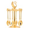 Swan Coffee Spoons Set Mirror Polished Strong Construction Swan Base
