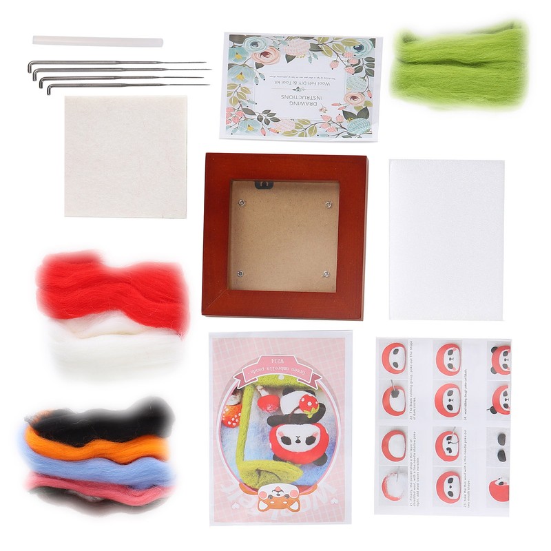 Needle Felting Kit Photo Frame Wool Felting Supplies Animal Plush