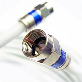 6ft White Outdoor & in Wall Quad Shield RG6 Cable 18AWG 3Ghz 75 Ohm DirecTV Satellite Approve Weather Seal All Brass CONNECTORS UL ETL CL2 Cut to Order Assembled in USA by PHAT SATELLITE INTL