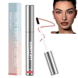 LaluluTek Peel-Off Lip Liner Stain - Rich & Anti-Smudge Formula for Precise Application and Silky Texture with Hyaluronic Acid - Waterproof & Matte - Long-Lasting, Highly Pigmented Lip Color (Rose Pink)