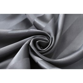 Fitted Sheet 100% Egyptian Cotton 600 Thread Count 16"/40CM Extra Deep Bottom Sheets - Satin Stripe White Grey Luxury Bed Sheets (Grey, Double)