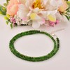 Natural Russian Chrome Diopside Faceted Rondelle Beaded Necklace Gemstone Jewelry,