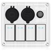 Xhtechnology Marine Boat Rocker Switch Panel,Waterproof 4 Gang Multi-Function Toggle