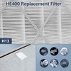 2 Pack HE401 Fi-lter Replacement Compatible with Shark Ai-r Puri-fier