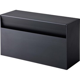 Yamazaki 5440 Magnetic Paper Holder, Black, Approx. W 9.6 x D 3.4 x H 5.3 inches (24.5 x 8.7 x 13.5 cm), Tower Type, Paper Towel Case