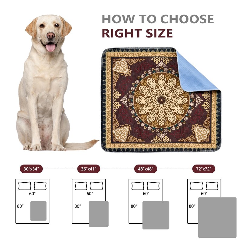Qeils Washable Pee Pads for Dogs, Reusable Puppy Pads Super