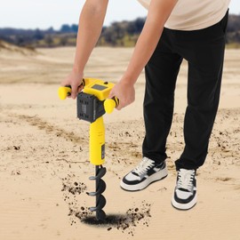 350W Cordless Electric Electric Auger Digging Tools Auger Earth Auger Post Hole Digger for Planting, Trenching in Garden