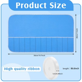 Saintrygo 6 Pieces Anti Tarnish Silver Storage Bags silverware Blue Holder for Flatware Storage Organizer Place Setting Roll with White Ribbon for Kitchen Utensils