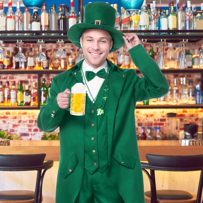 Harsever St Patrick's Day Costume Set Adult Men with St