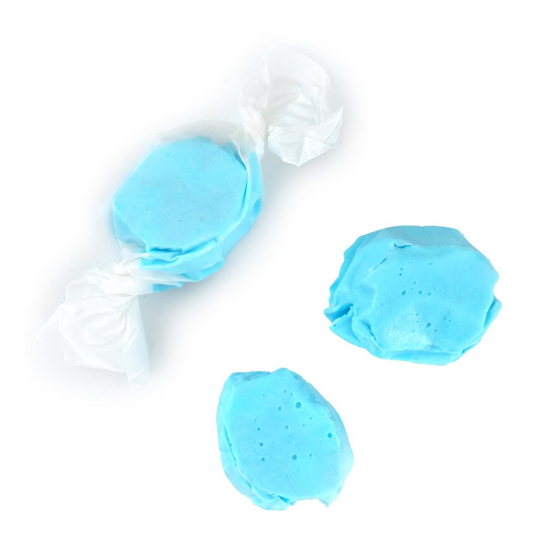 Blue Raspberry Salt Water Taffy, 2 Pound Bulk Bag, Blue