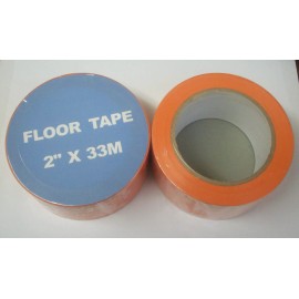 Test-Rite Pack Of (4) ORANGE Vinyl Floor Lane Marking Safety Self Adhesive Tape 2" x 36Yd