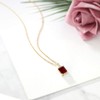 18K Yellow Gold Plated Silver Gemstone Birthstone Solitaire Pendant Necklace
