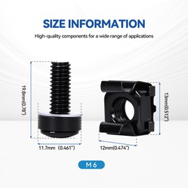 Xpokcai 30-Pack M6 x 20mm Rack Mount Screws and Cage Nuts for Server Racks、Routers&Audio Equipment Cabinets Wall Server Network Enclosure Mount Screws