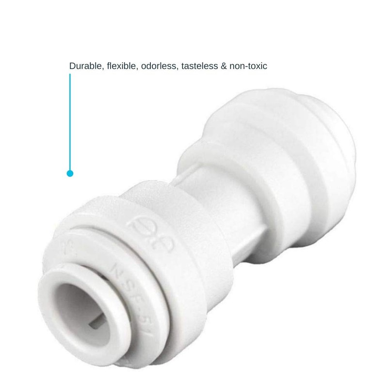 John Guest PP0412WP Push-fit Union Elbow, Push-to-Connect, 3/8 Inch OD