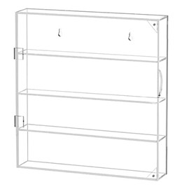 Acrylic Display Case for Mini Pop Figures Clear Showcase Display Shelf with Door Wall Mounted Collection Display Box Cabinet Organizer for Mini Toys