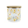 Purely Home Floral Daisies Coffee Canister - White Metal Enamel