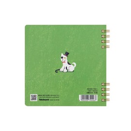 Nakabayashi NW-B611SQ-1 Swing Logical W-Ring Notebook, GentleDogs, B6 Square, 0.2 inch (5 mm), 60 Sheets