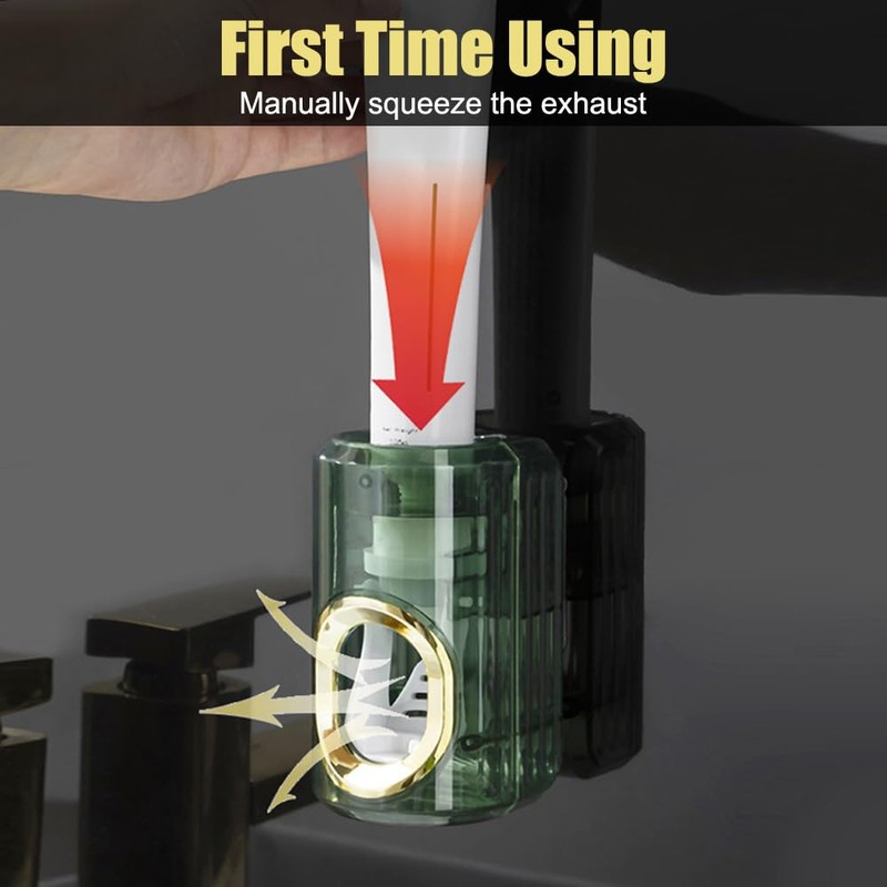 Automatic Toothpaste Dispenser,No-hole Installations Toothpaste Squeezer Wall Mounted for Home