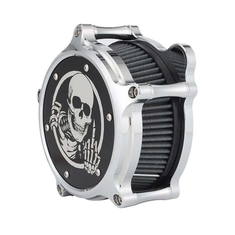 Motorcycle Air Cleaner Skull Style Air Filter Kit Fit for
