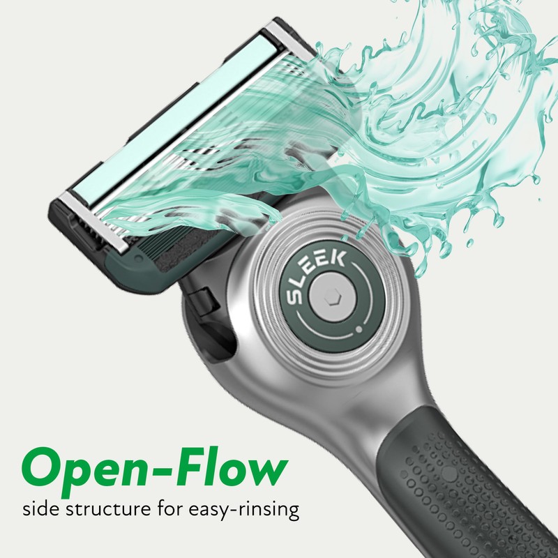 DORCO SLEEK Six Blade Razor System with Multi-Flex Technology, Precision