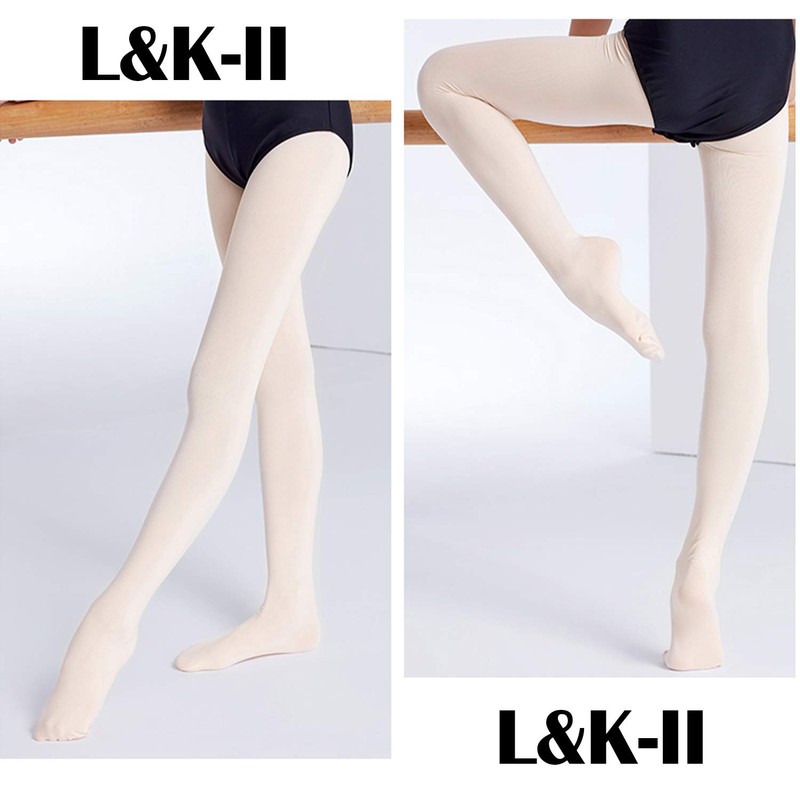 L&K-II Ballet Tights Girls Dance Tights Microfibre Coloured Size 86-152