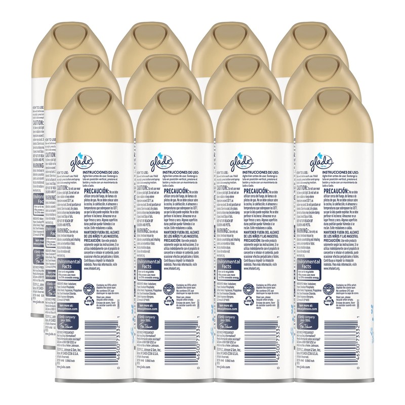 Glade Clean Linen Air Freshener, 8 OZ (Clean Linen, Pack