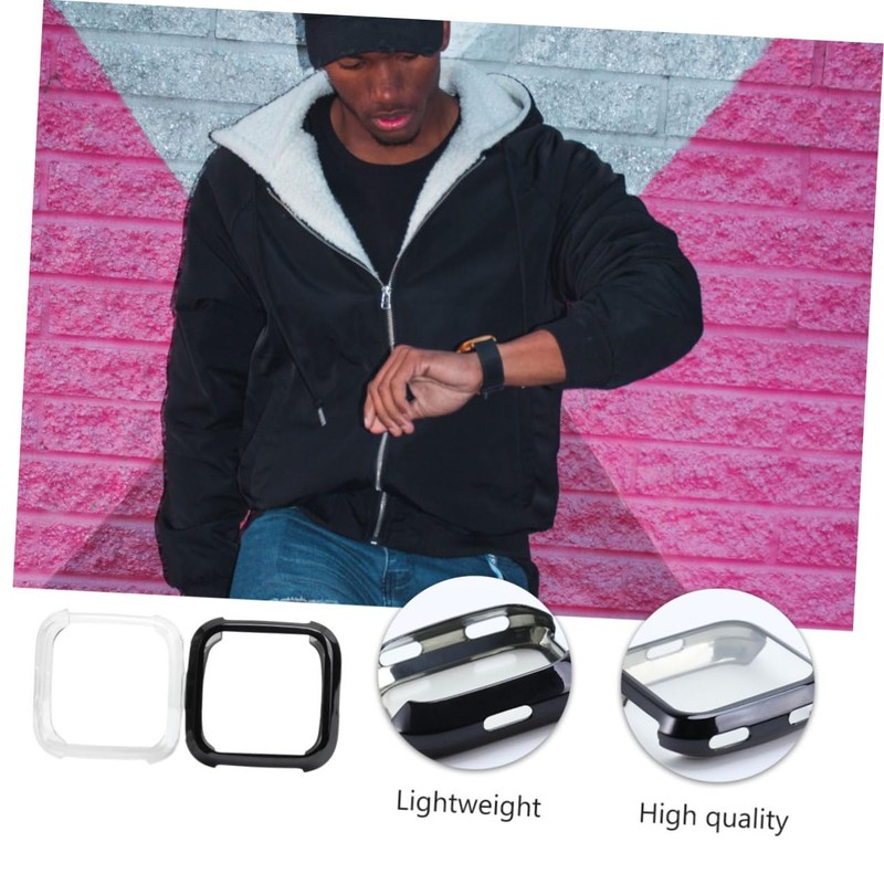 TEHAUX 2pcs Anti-Scratch Cover Plating Protective Case Smartwatch Cases Protector