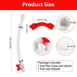 2Pcs Vp Racing Fuel Jug Hose VP Racing Tuff Jug Gas Can Scribner Fuel Jugs Trigger House Set Quick Fill Spout Replacement 5 Gallon Gas Can for Racing, Trigger Hose and Bender