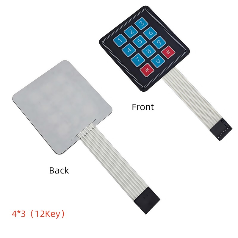 Yuuhseel 6Pcs 3x4 Keypad 12 Key Matrix Array Membrane Switch