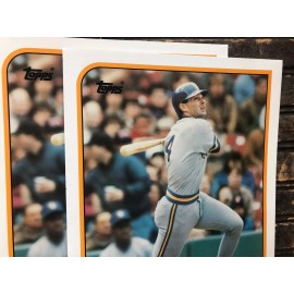 VINTAGE Paul Molitor Milwaukee Brewers 1989 Topps LOT X 50 Folder 9.5" X 11.75"