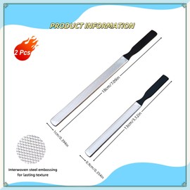 2 Pcs Professional Stainless Steel Nail Files for Thick Nails - Toenail & Fingernail Files Set for Natural Nails, Heavy Duty Metal Nail File Kit for Woman, Men, Seniors, Dogs, Ergonomic Grip