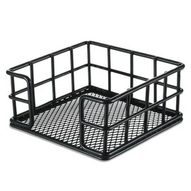 CHAQiWi 1 Pack Metal Mesh Sticky Note Holder, Black Office Desk Organizer, Memo Cube Dispenser for Home School Office