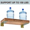 Neevolve Floating Shelf Bracket, 6 Inch 6PACK Gold Heavy Duty