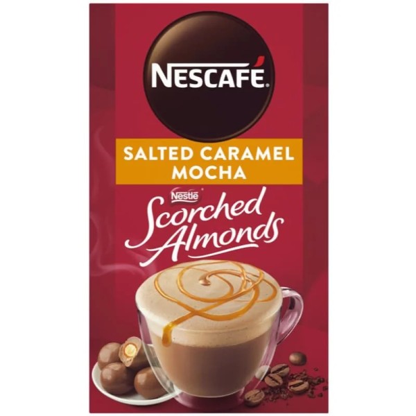 Nescafe Scorched Almond Salted Caramel Mocha Sachets 10 pack