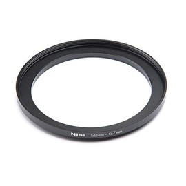 NiSi 58-67mm Pro Step-Up Ring - Threaded Stepping Adapter, 58mm Male Lens Attachment 67mm Female Filter and Accessory Thread - Anodized Aluminum, Matte Black Finish