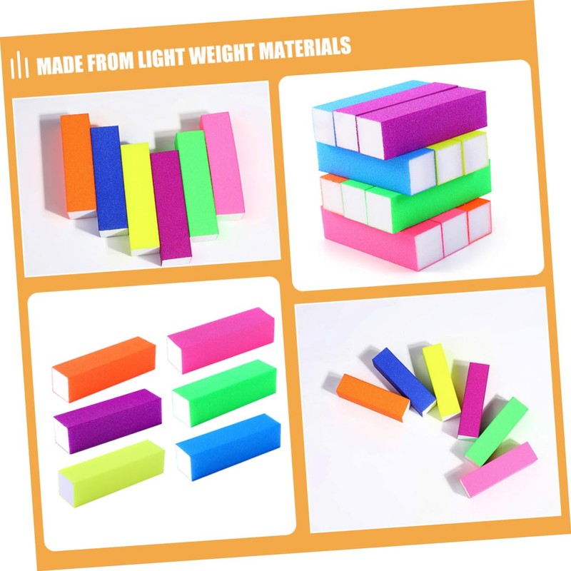 minkissy Nail Art 12pcs Manicure Files Nail Buffing Blocks Sponge