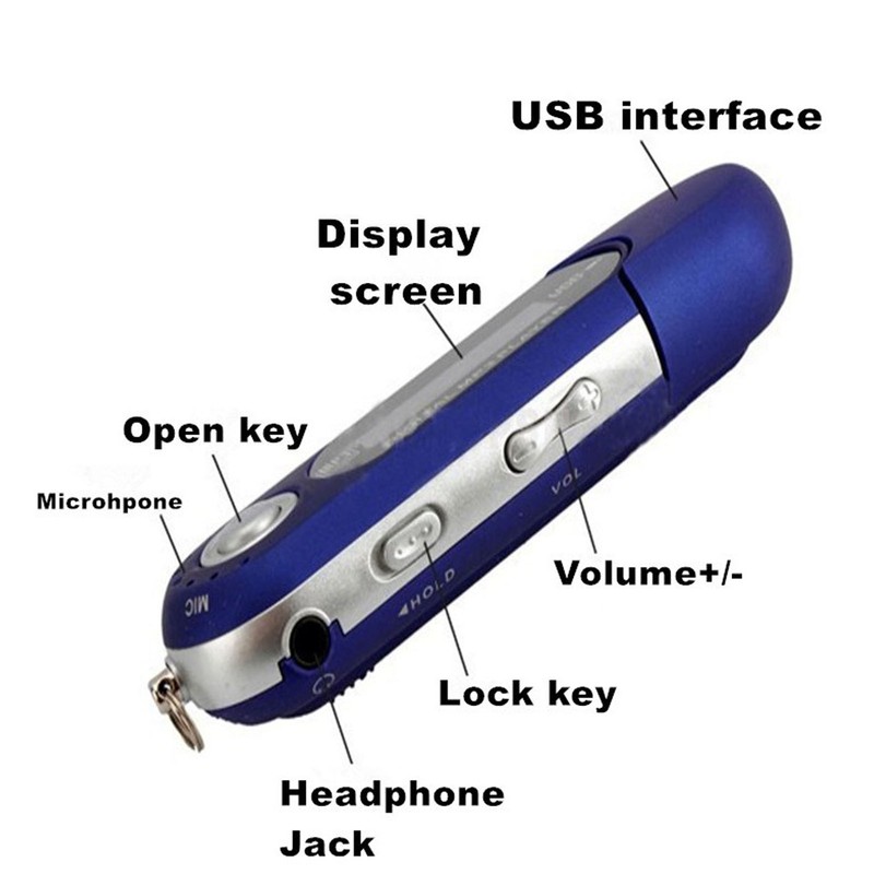 Portable Music MP3 USB Player With LCD Screen FM Radio