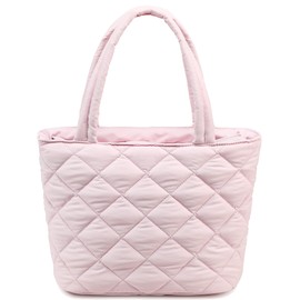 CAMTOP Lunch Box for Women Girls Insulated Cute Lunch Tote Bag Lunchbox Cooler Bag for Work Travel Picnic (Quilted-Pink)
